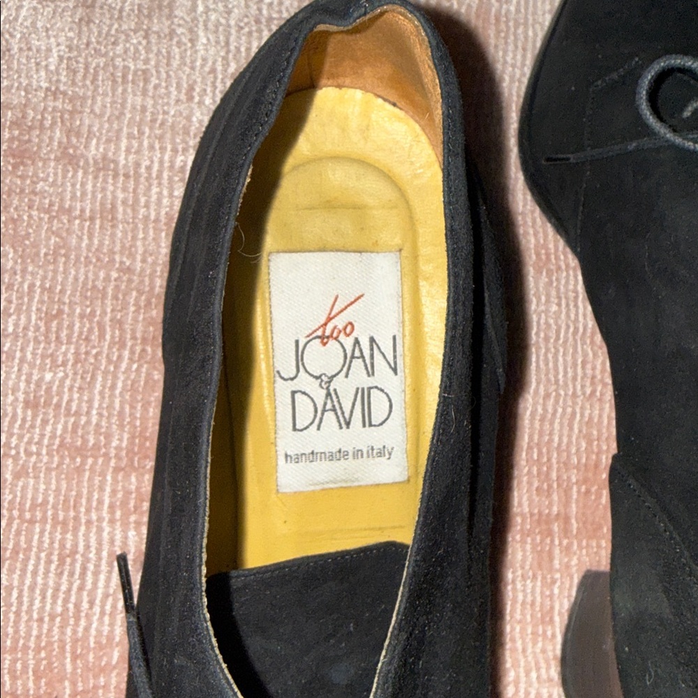 Joan & David Black Suede Women’s Oxfords - Picture 4 of 5